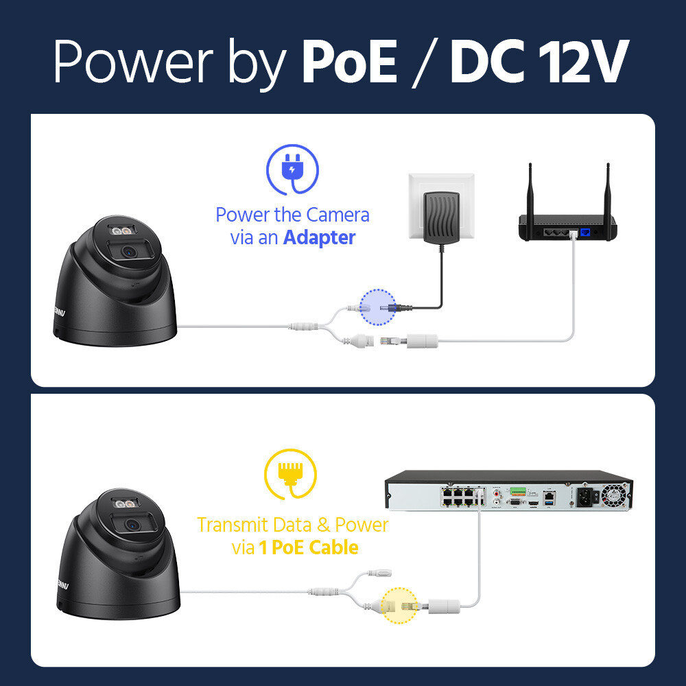 ANNKE 3K 5MP Audio POE Security IP Camera Outdoor Color Night Vision IP67 AI