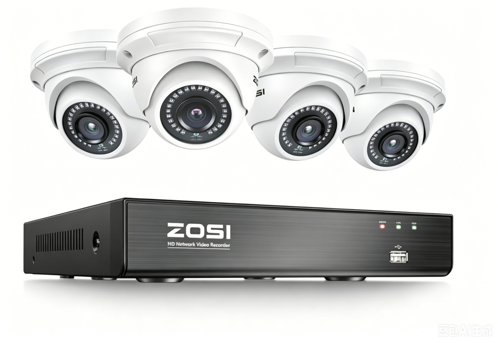ZOSI 8CH PoE 4K NVR 3K Security Camera System Motion Alert IR 120ft Night Vision
