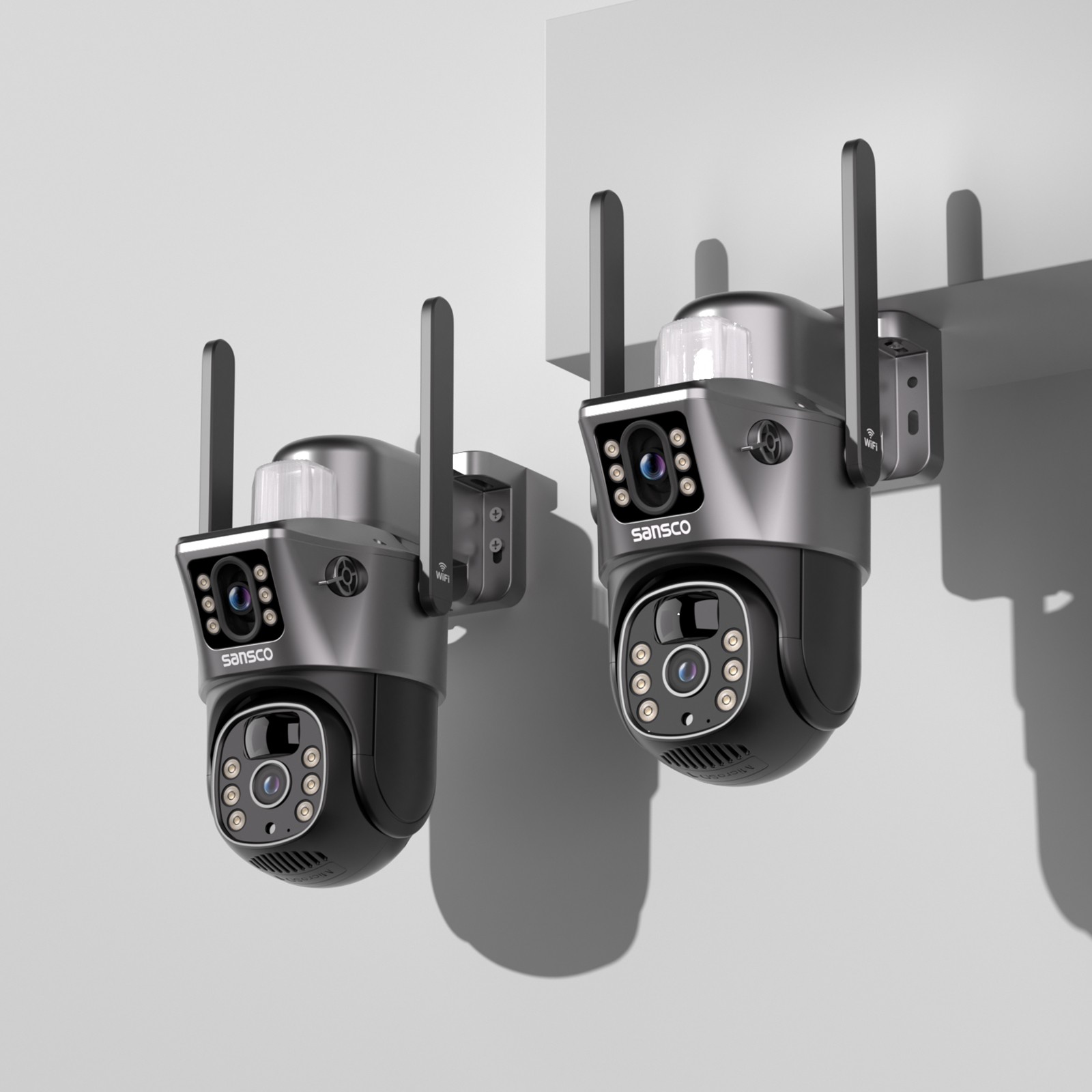8MP Solar Battery Powered Outdoor Pan/Tilt Home Security Camera System Wireless