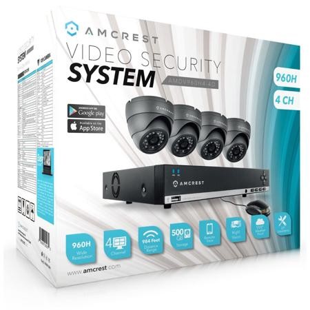 Amcrest 4 Channel 500GB Security System with 4 Dome Cameres AMDV960H4-4D (/RT…