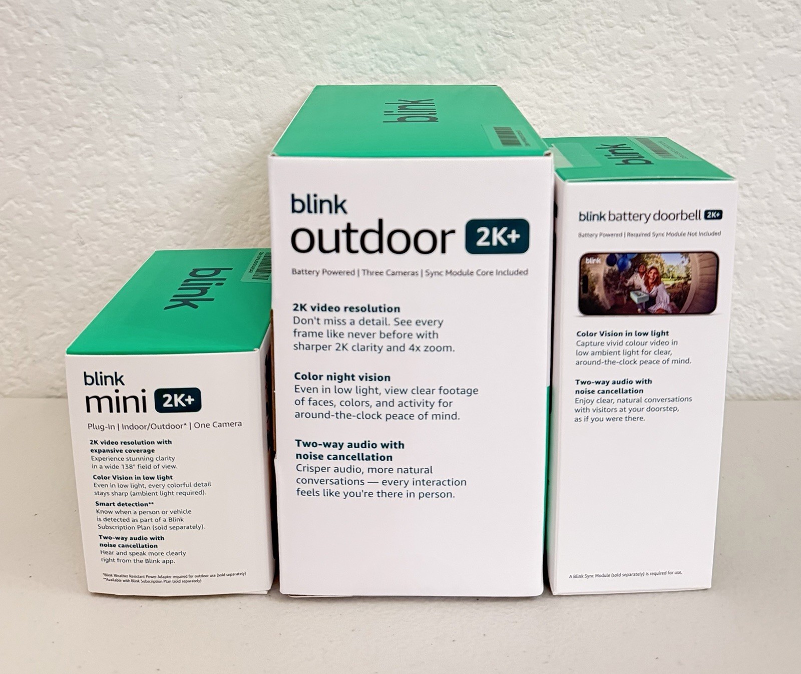 NEW Blink 2K Whole Home Bundle, 3 Outdoor, 1 Indoor And 1 Doorbell Cameras