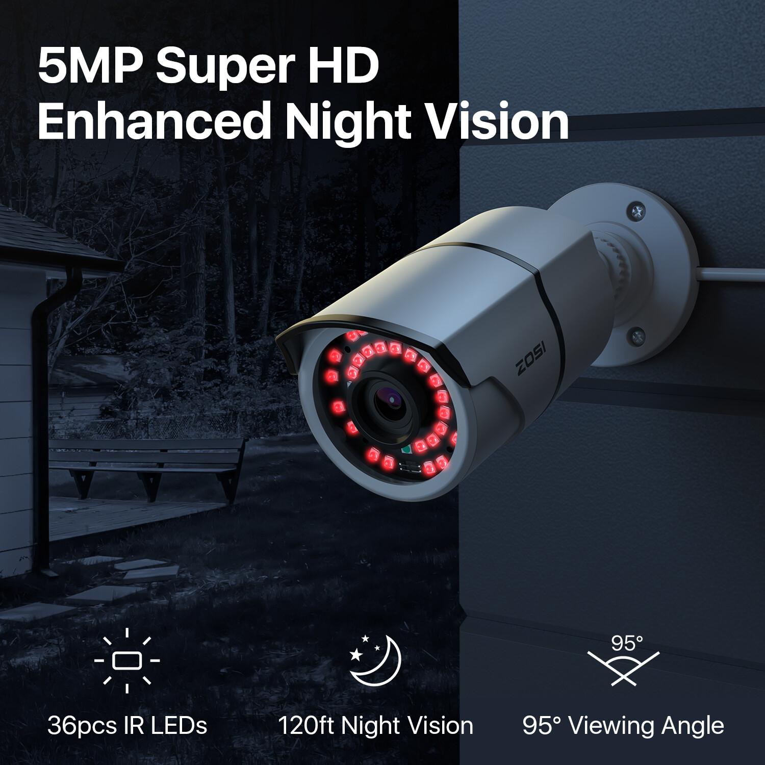 ZOSI 16Channel 4K PoE Home Security Cameras System Outdoor 120ft Night Vision 4T