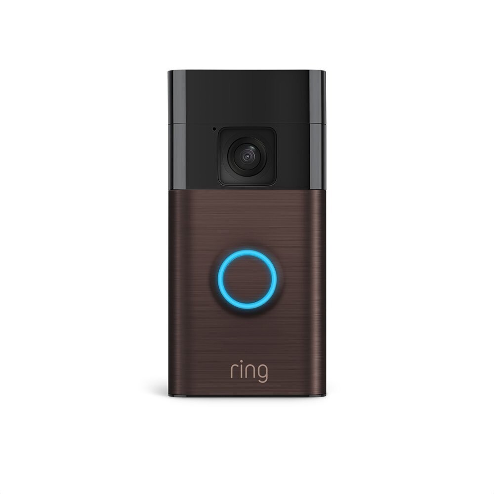 Ring Battery Doorbell Venetian Bronze with Floodlight Cam Wired Plus Black