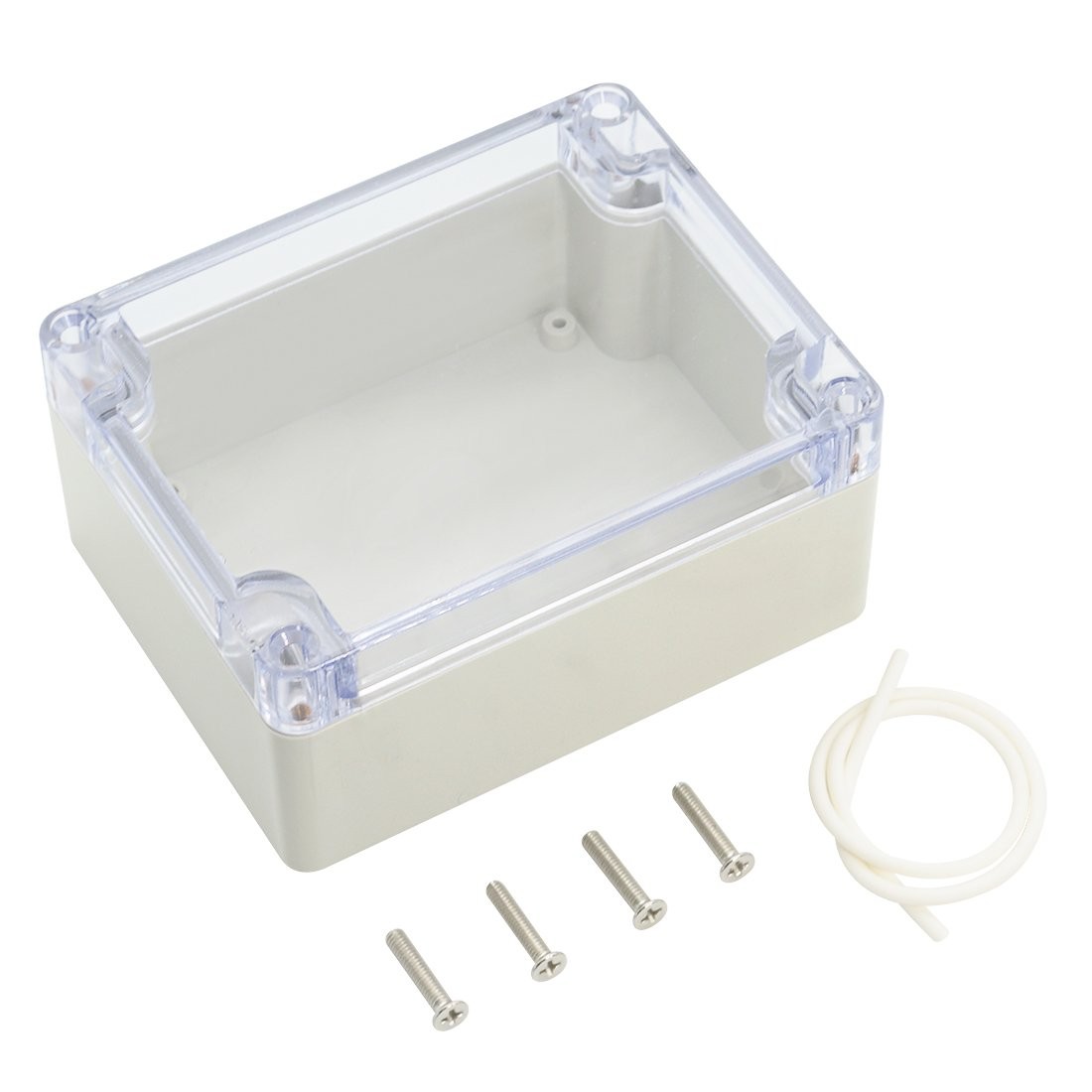 LeMotech ABS Plastic Junction Box, Dustproof 4.53″ x 3.54″ x 2.16″, Clear