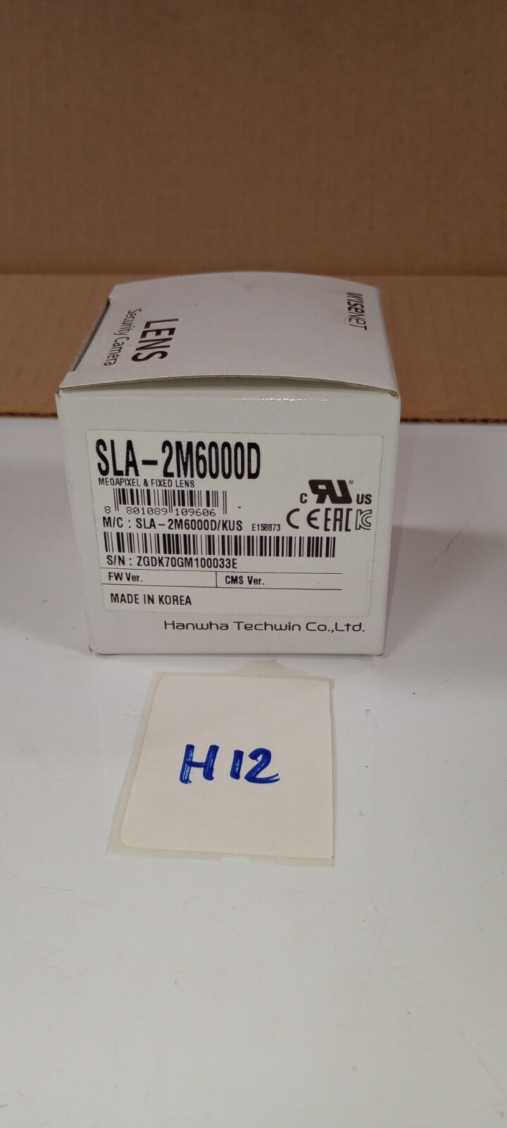 Hanwha Techwin Fixed Focal Lens, SLA-2M2800D