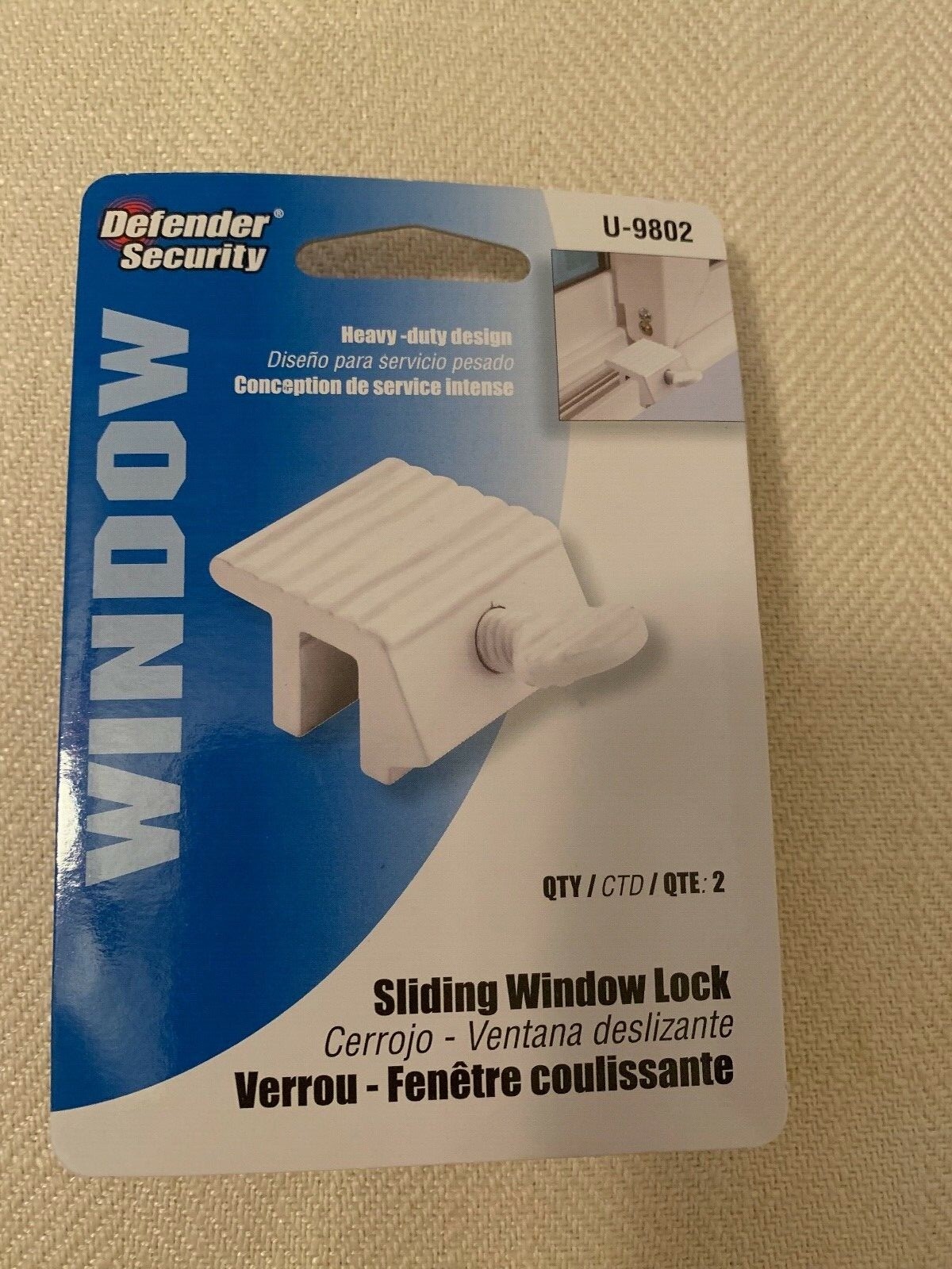 Defiant Home Security Wireless Alarm & 2 Slim Glass Alarms & 2 Window Locks-NEW!