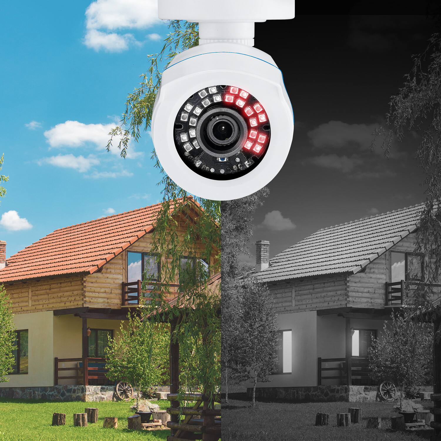 ZOSI HD 1080P 4In1 Night Vision Home Outdoor CCTV Security Surveillance Camera