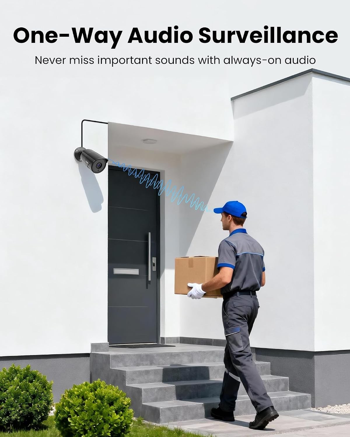 ZOSI 16CH 12 x 1080P Security Camera System Audio Night Vision AI Detect 2TB