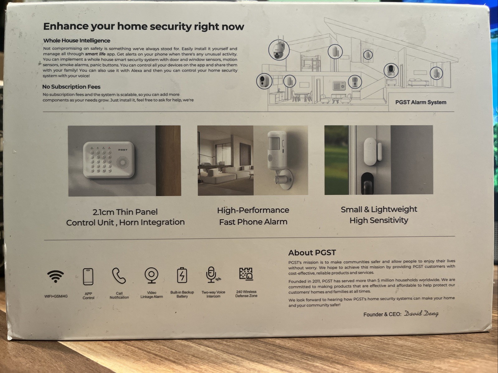 PGST Alarm System for Home Security, Smart Home Alarm System Wireless WiFi Remot