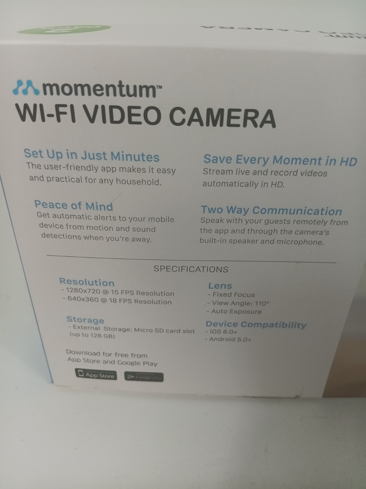 2X Momentum HD Wireless Indoor Home Security Camera with2-Way Audio Night Vision