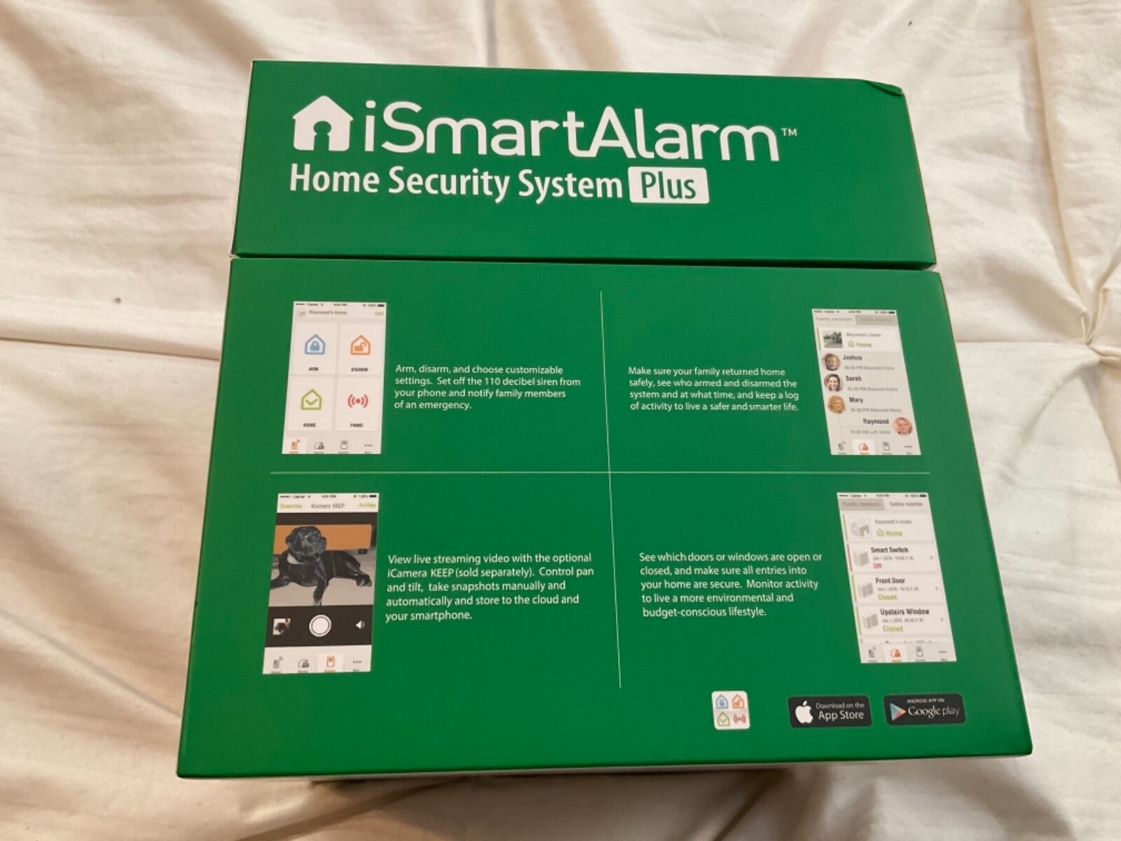 iSmartAlarm iSA8 Wireless Smart Home Security System _ Plus Package