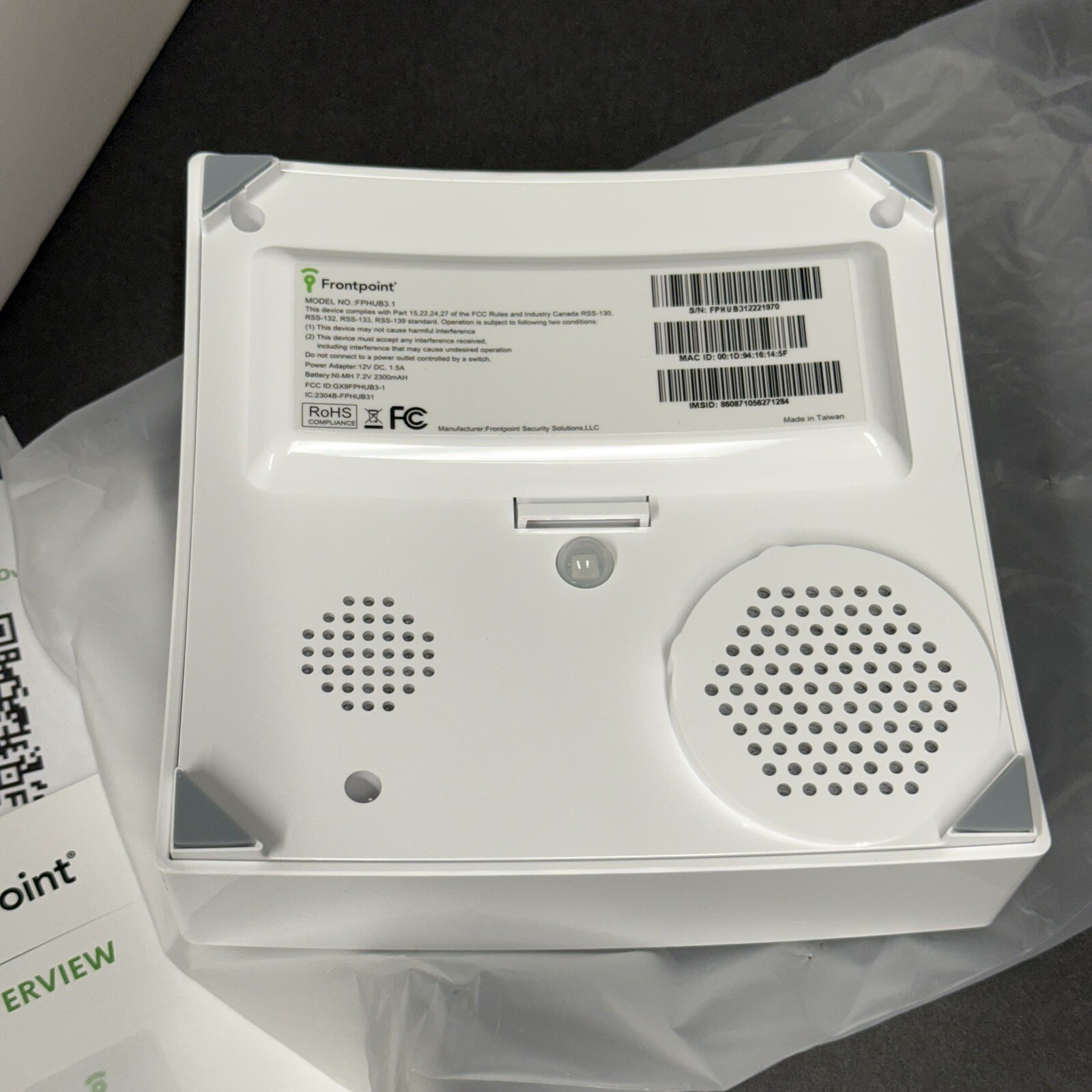 Frontpoint Security System Hub Model FPHUB1 front point