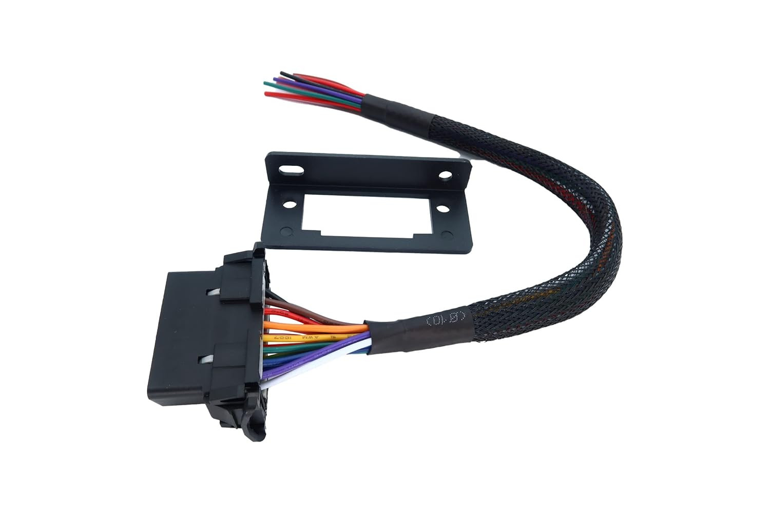 OBD2 J1962 Female to Open Pigtail Cable – 1ft/30cm OBDII Port Bracket
