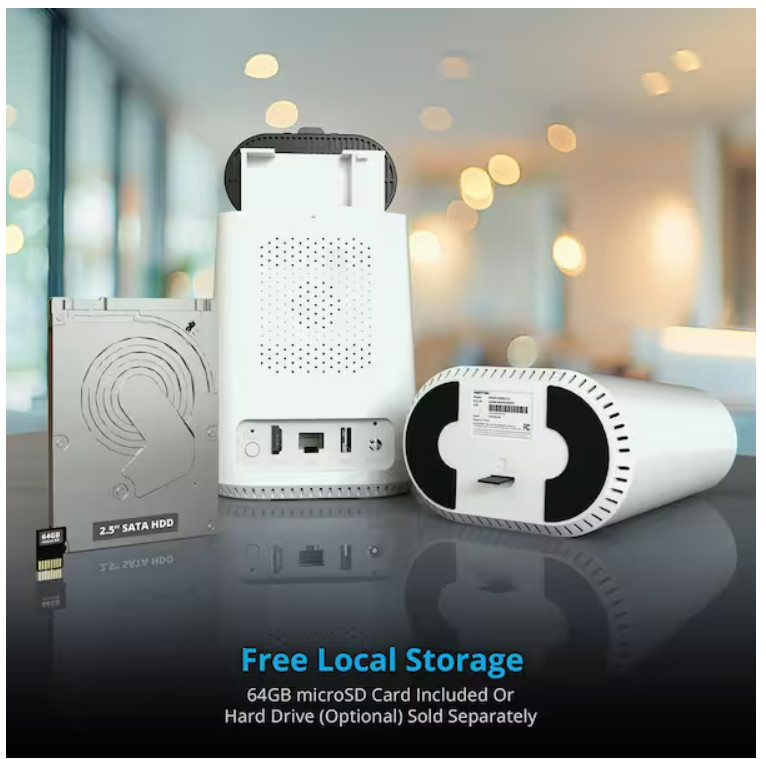 Night Owl 8-Channel 2K 64GB Hub Recorder Security System with 3-Battery Solar