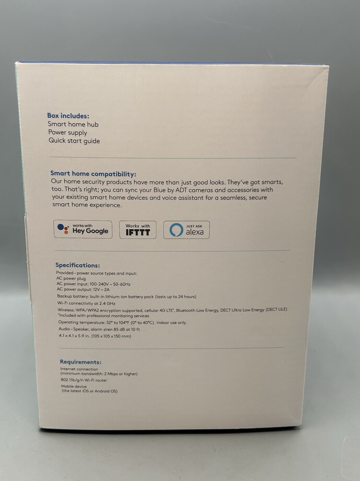 Blue ADT Smart Home Hub S40LR1-01 – Sealed
