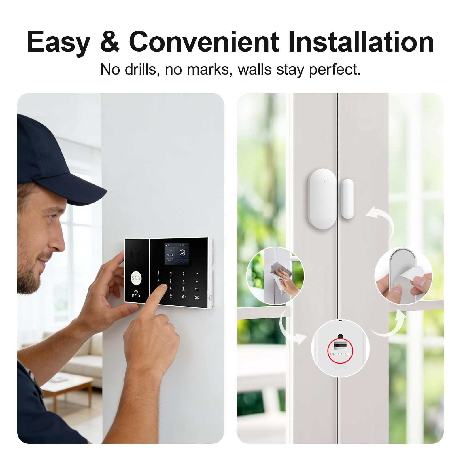Home Security Wireless Alarm System, 24Pcs WiFi/GSM/4G, Loud Siren, Motion Senso