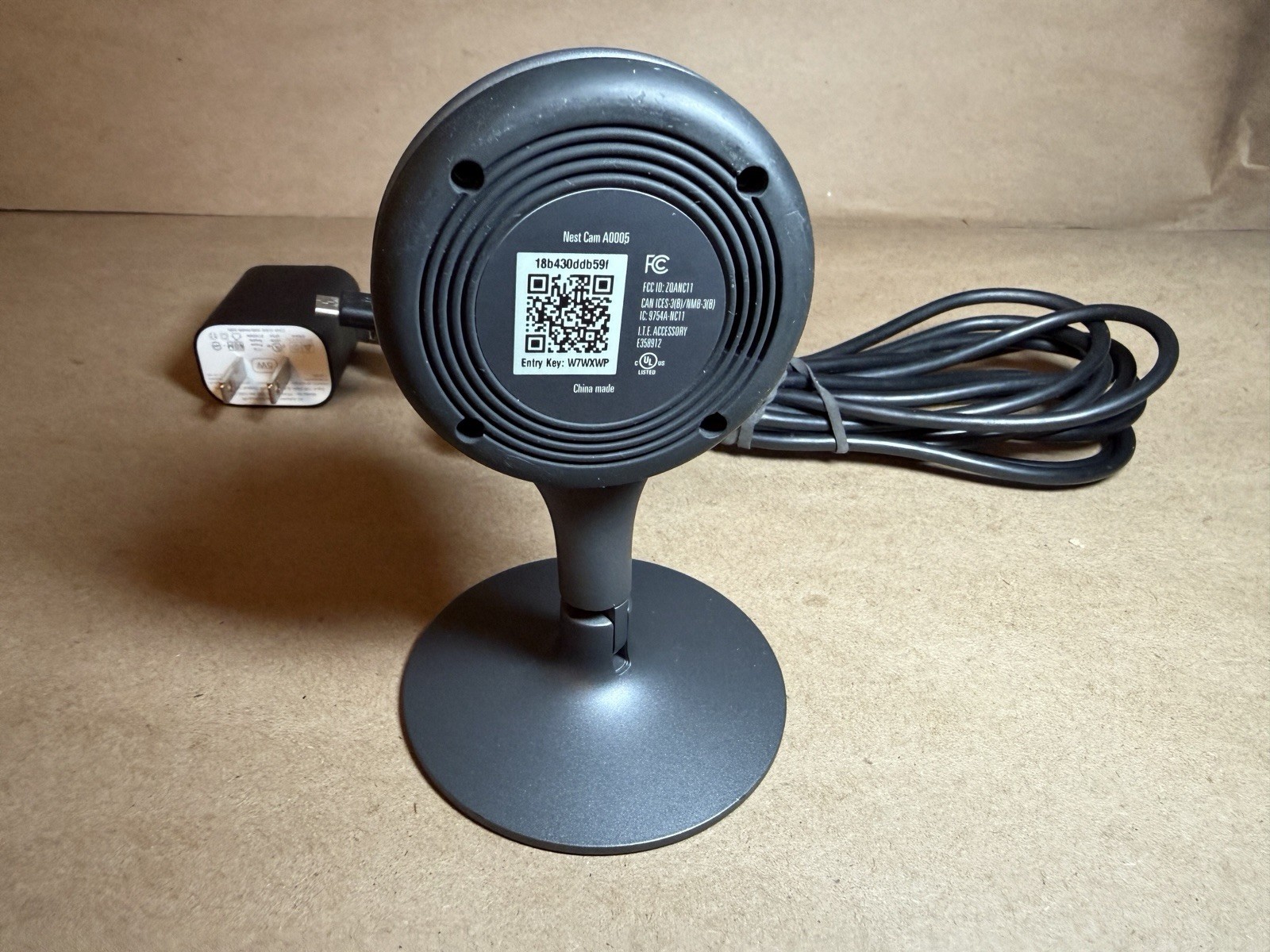 Google Nest Cam 1080p Wi-Fi Indoor Security Camera w/ USB Cable | Model A0005