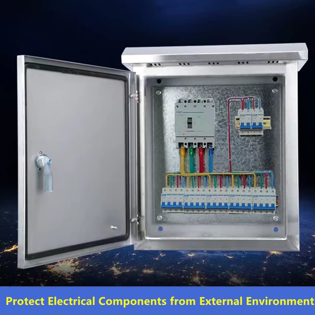304 Stainless Steel Electrical Box 20” x 16” x x x 8”, Silver