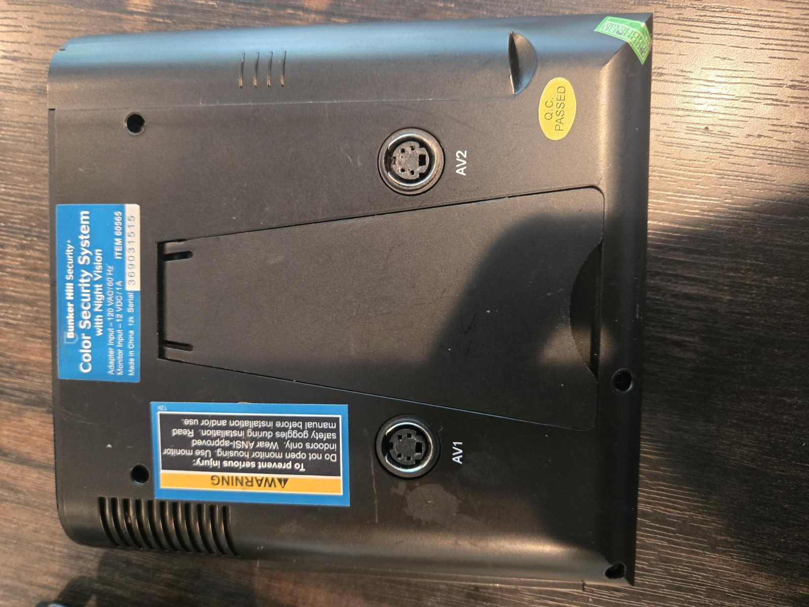 Bunker Hill Security Color Security Monitor Only Model 60565 With Power Cable