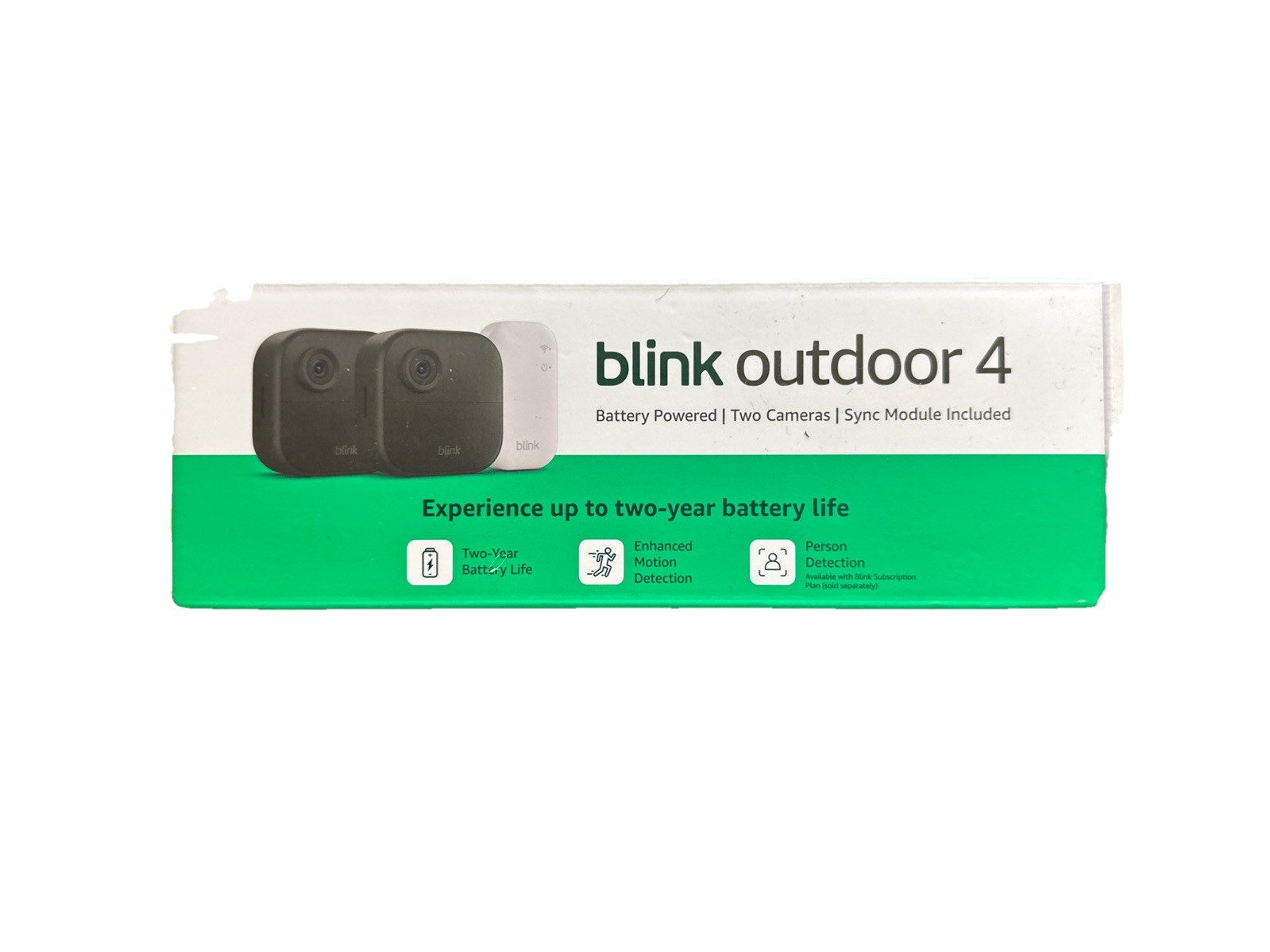 Blink Outdoor 4 (4th Gen 2025) Wireless Security Camera + Sync Module, 2 Cameras