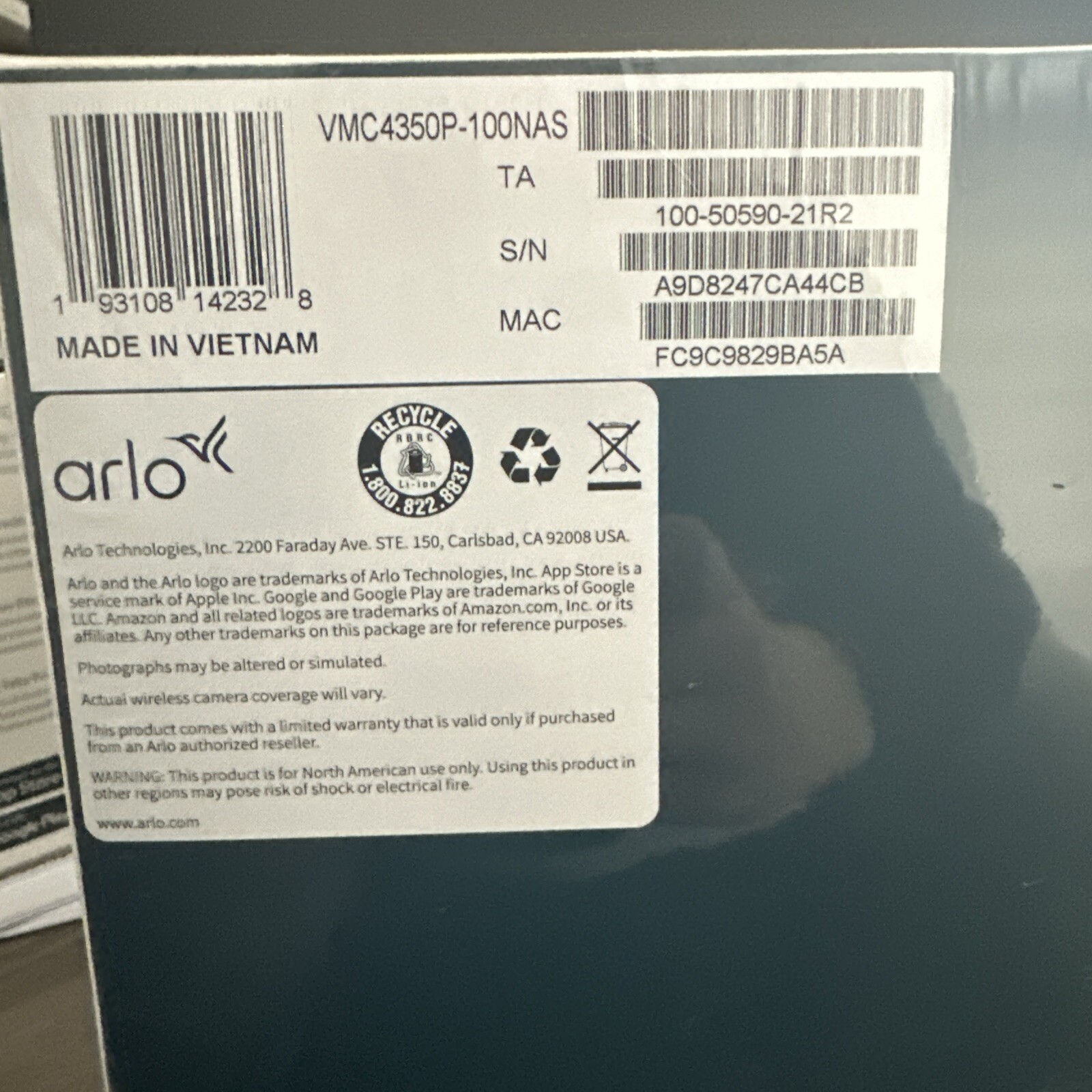 Arlo Pro 4 3 Wire Free Spotlight Security Cameras VMC4350P-100NAS