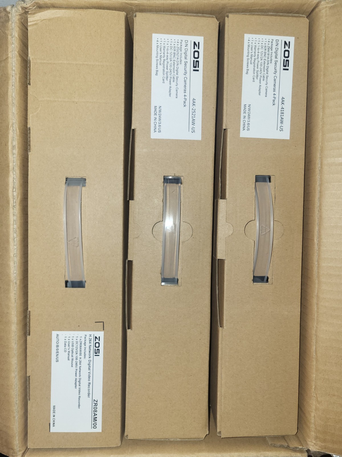 NEW Zosi 8CH Security System w/DVR No HDD ZR08AM/00 4AK-8141AW-US 4AK-2521AW-US