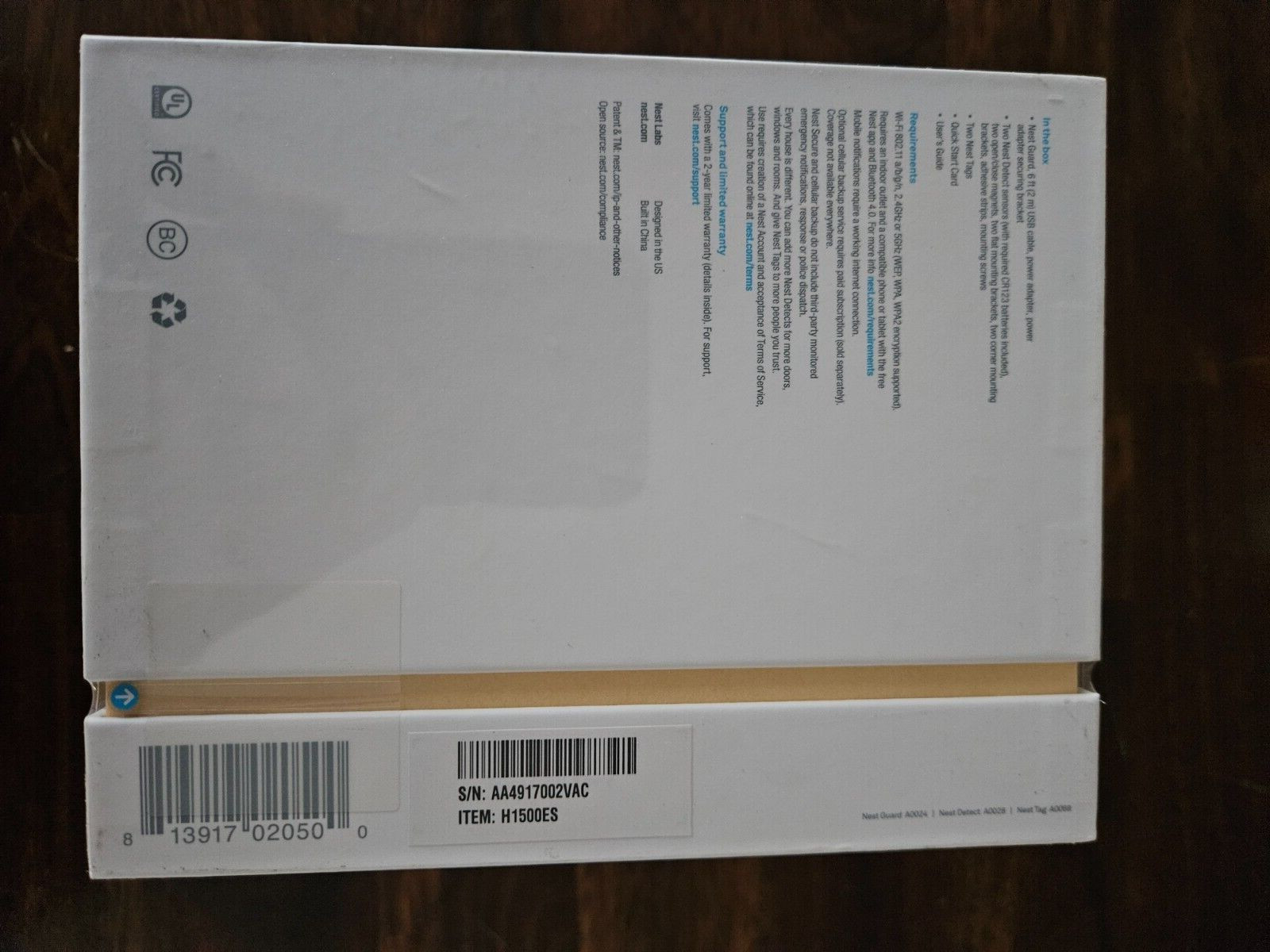 ⚡Nest H1500ES Secure​ ​Alarm​ ​System​ ​Starter​ ​Pack, White BRAND NEW SEALED⚡