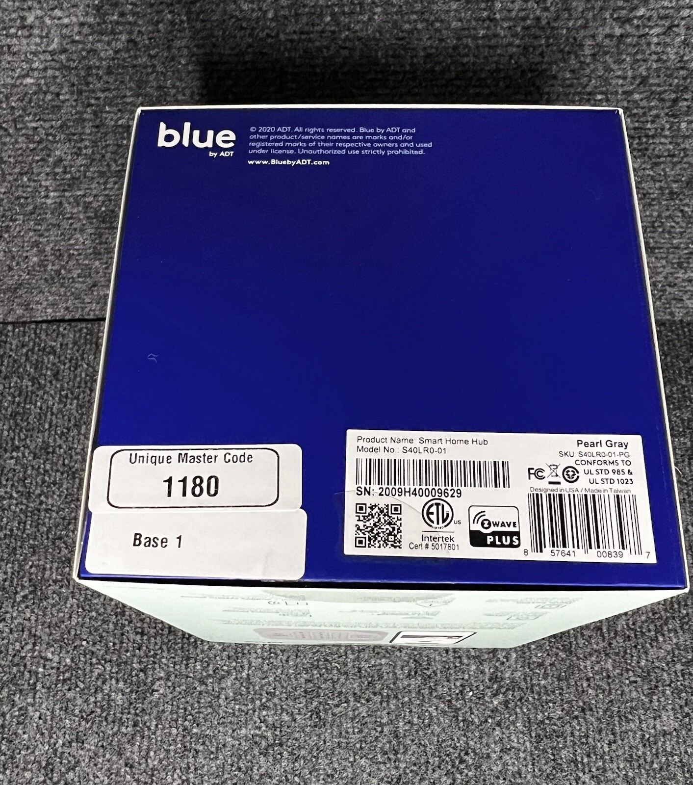 New Blue By ADT Smart Home Hub S40LR0-01 Pearl Gray