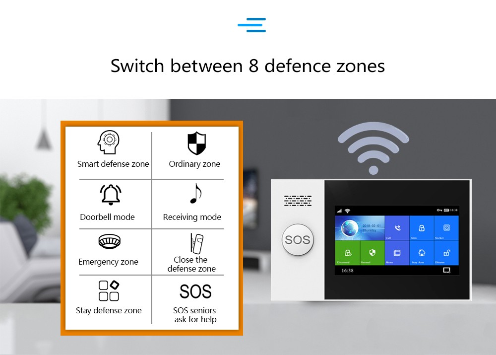 C21 Tuya APP WiFi+4G Sim Card SMS Wireless IR Home Security Alarm Burglar System