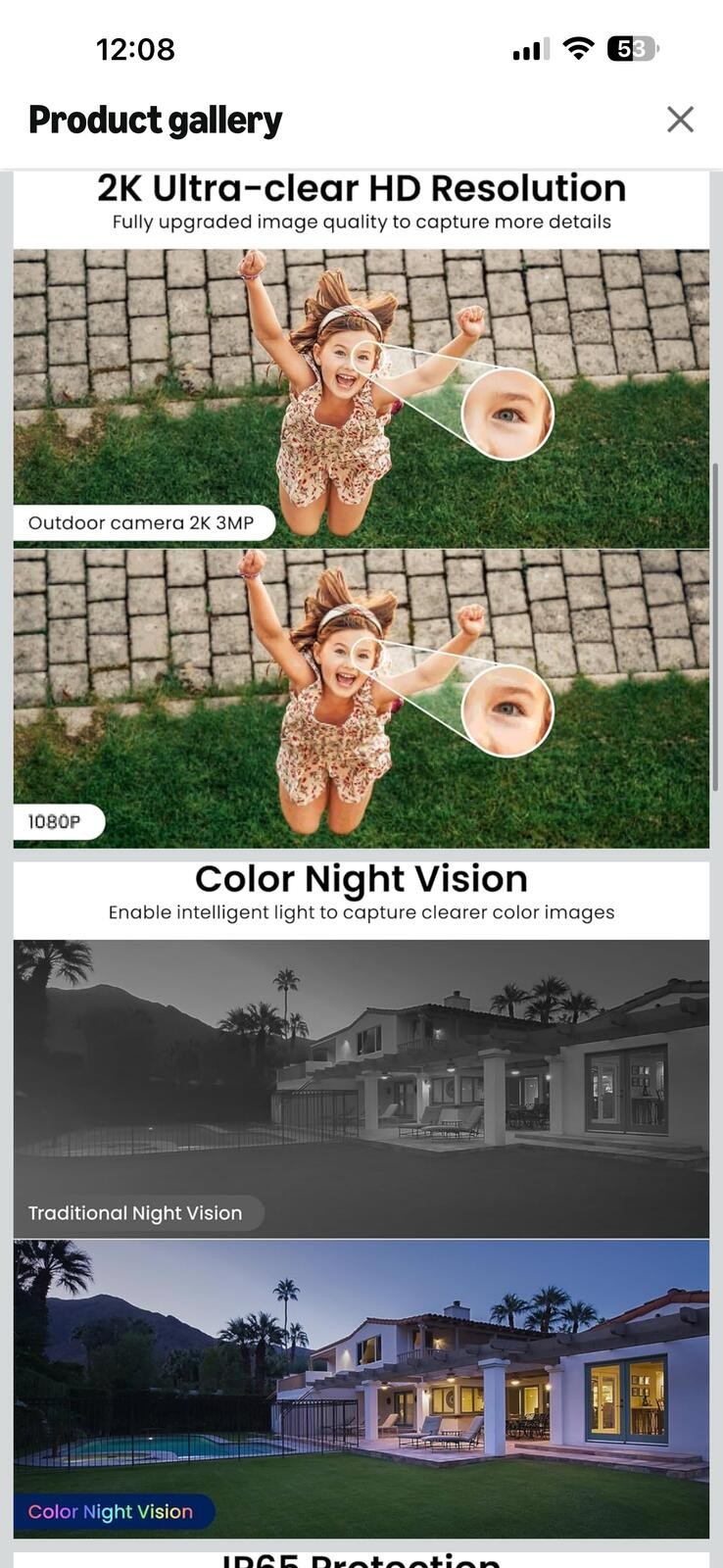 AOQEE 2K Ultra-clear HD Security Cameras 2-Pack Indoor/Outdoor Wired with Color
