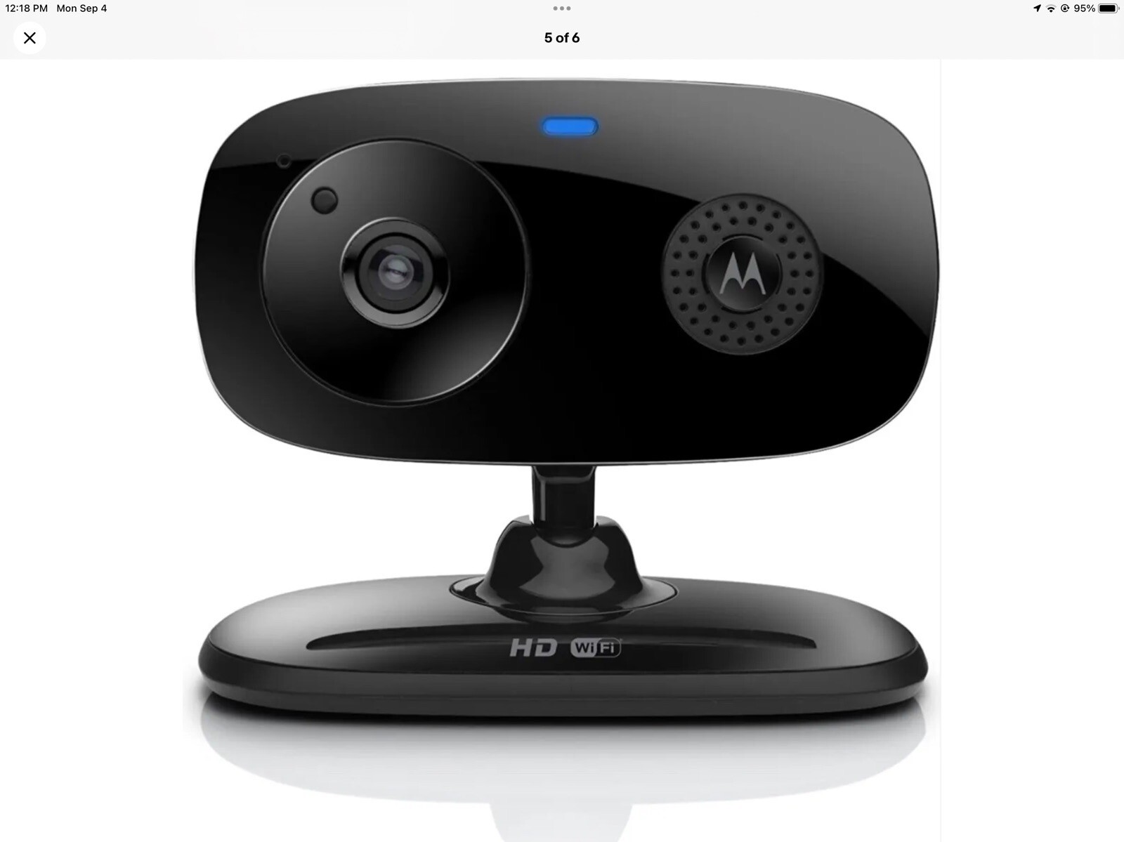 Motorola Focus66 Wifi HD Home Baby Monitoring Security Camera with Hubble (Mint)