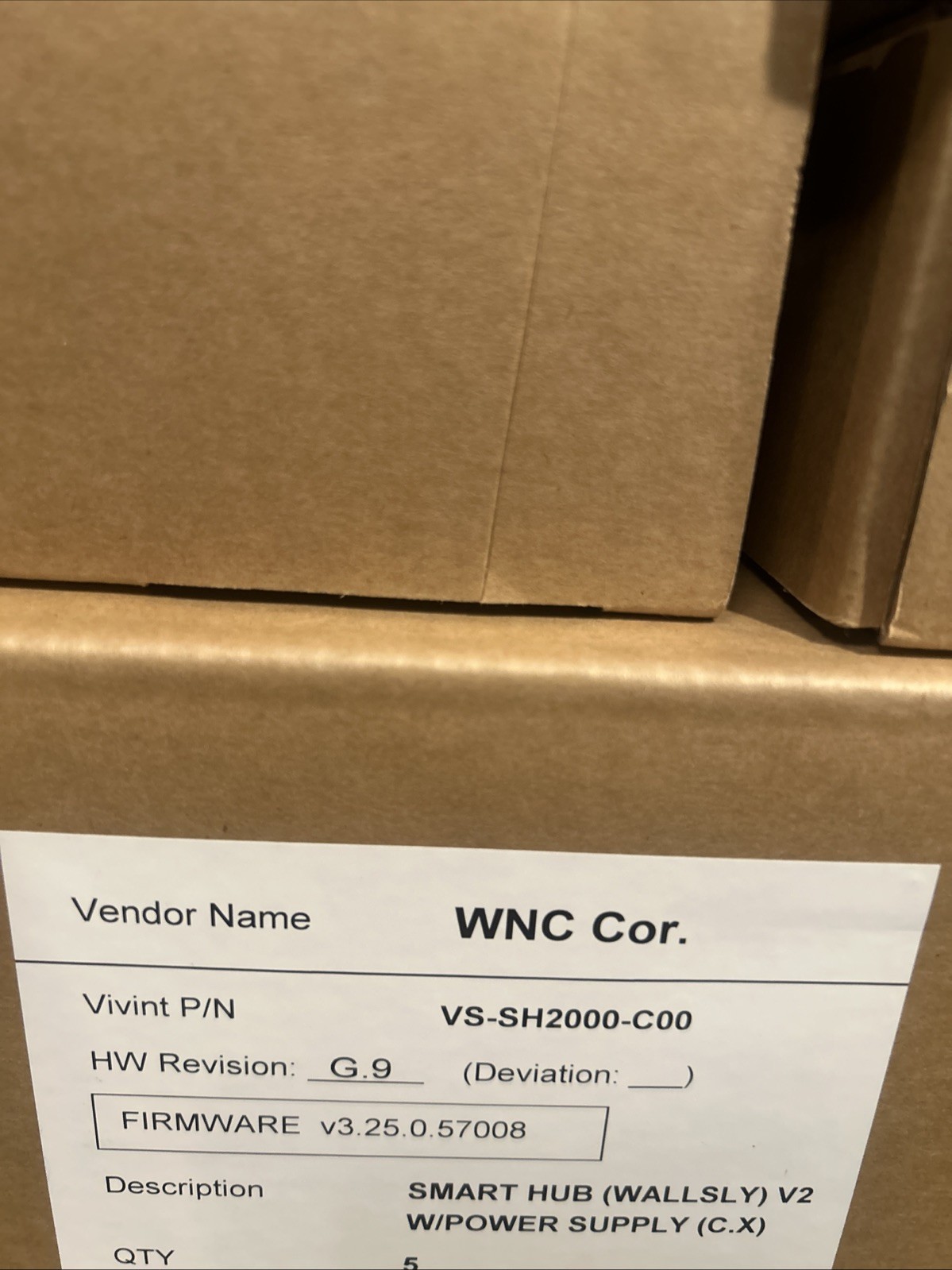 Vivint Smart Hub Control Panel VS-SH2000-C00 with Battery and Power Supply