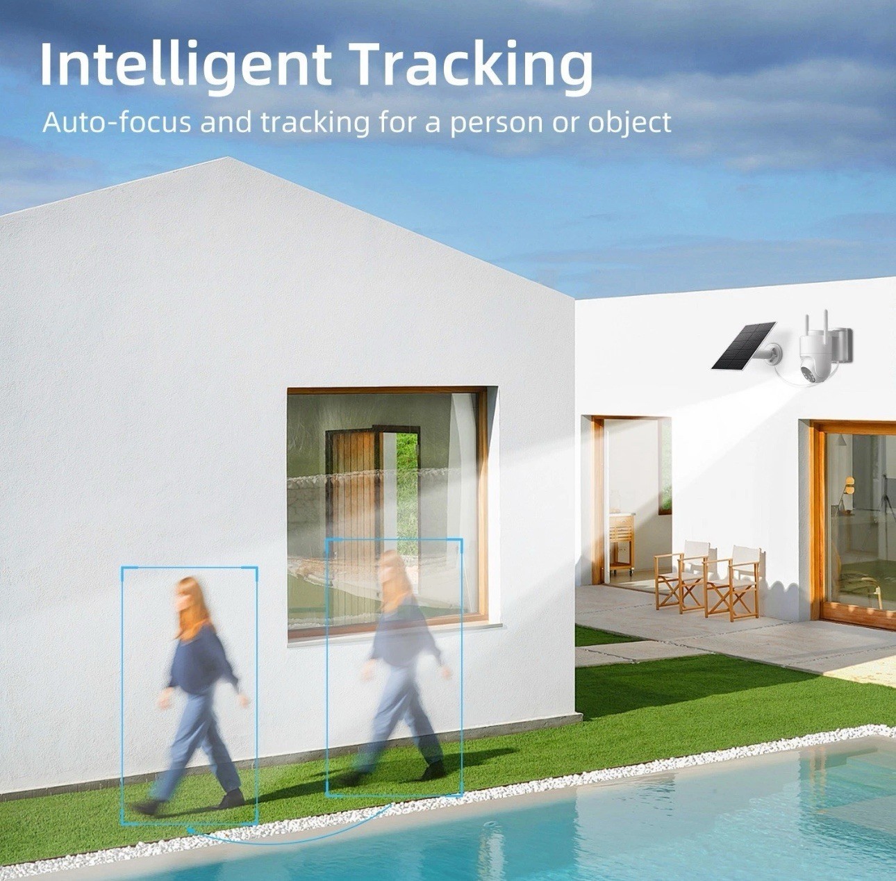 4G LTE Cellular Solar Security Camera Wireless Outdoor Built-in SIM Card 2PACK