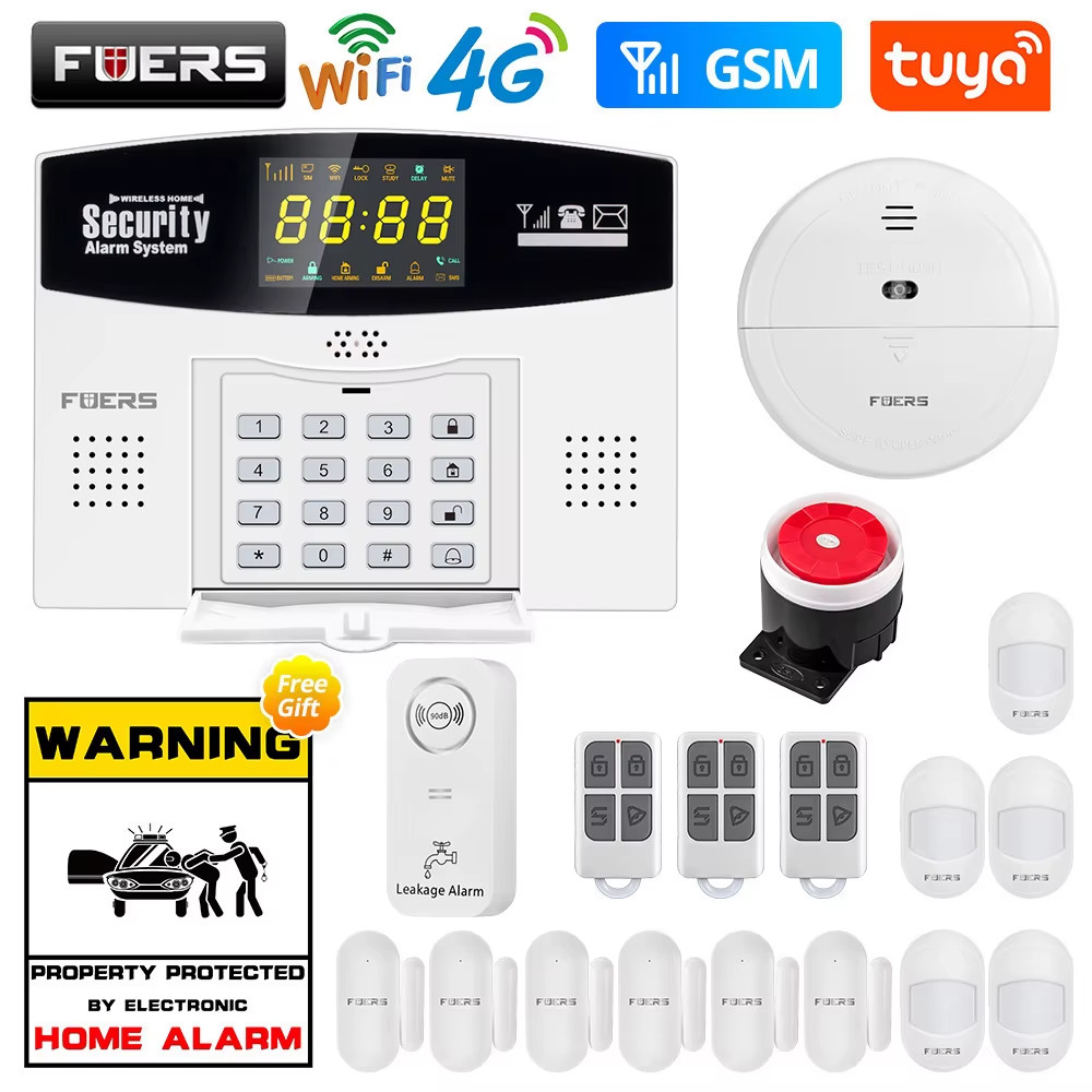 W214 4G WIFI Tuya Smart Alarm System Wireless Burglar GSM Smart Home Security Al