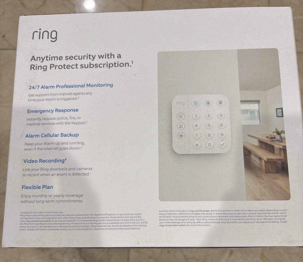 Ring Alarm Home Security System Kit Wireless Smart Home Alarm New Sealed