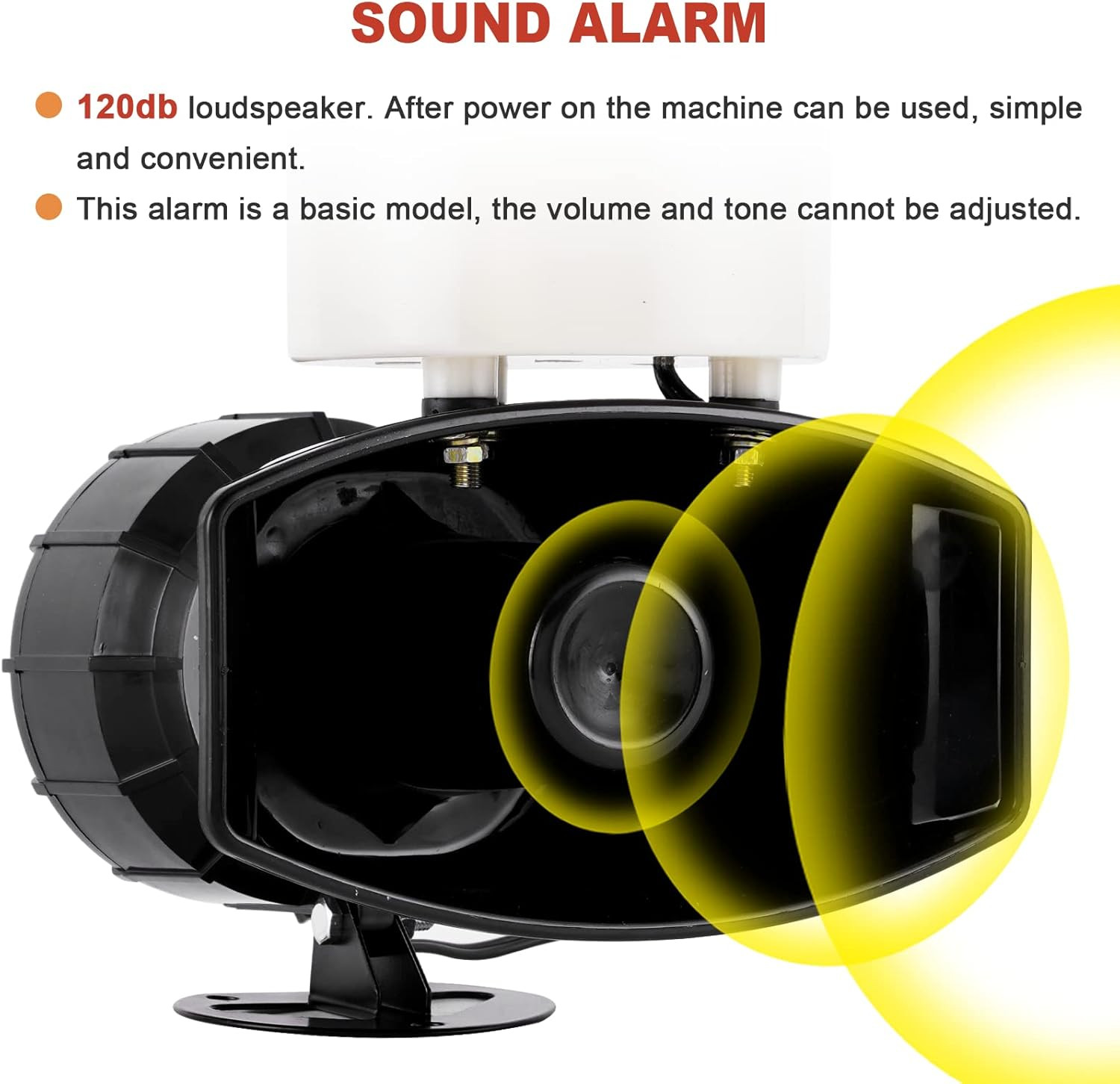 Industrial Siren Alarm 110 Volt Siren with Light 115Db Sound and Light Alarm IP5