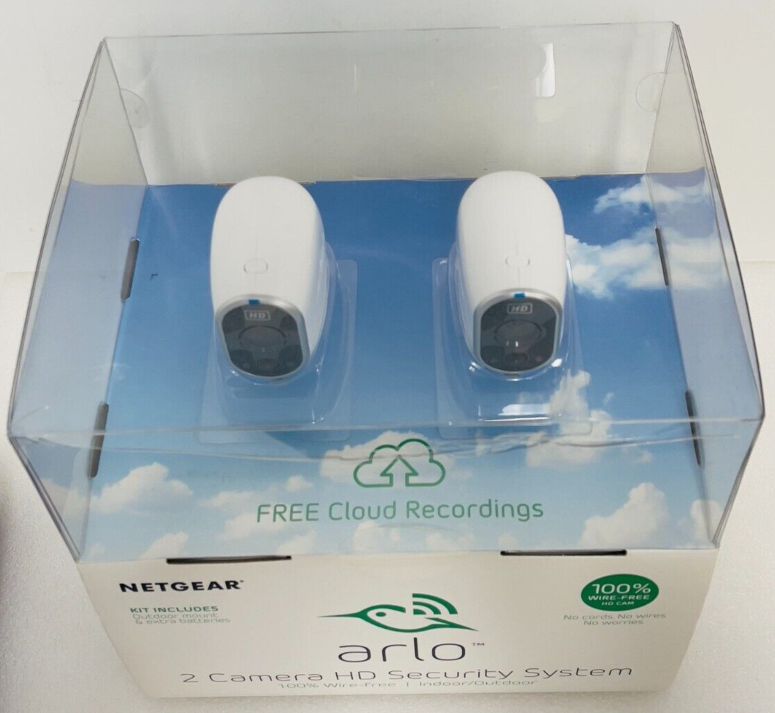 Arlo Wireless 2 Camera Security System by Netgear VMS3230H-100NAR, NEW
