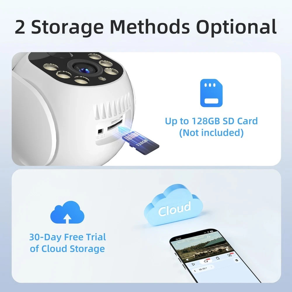 4G LTE Cellular Solar Security Camera No WiFi Outdoor 2K Night Vision & SIM Card