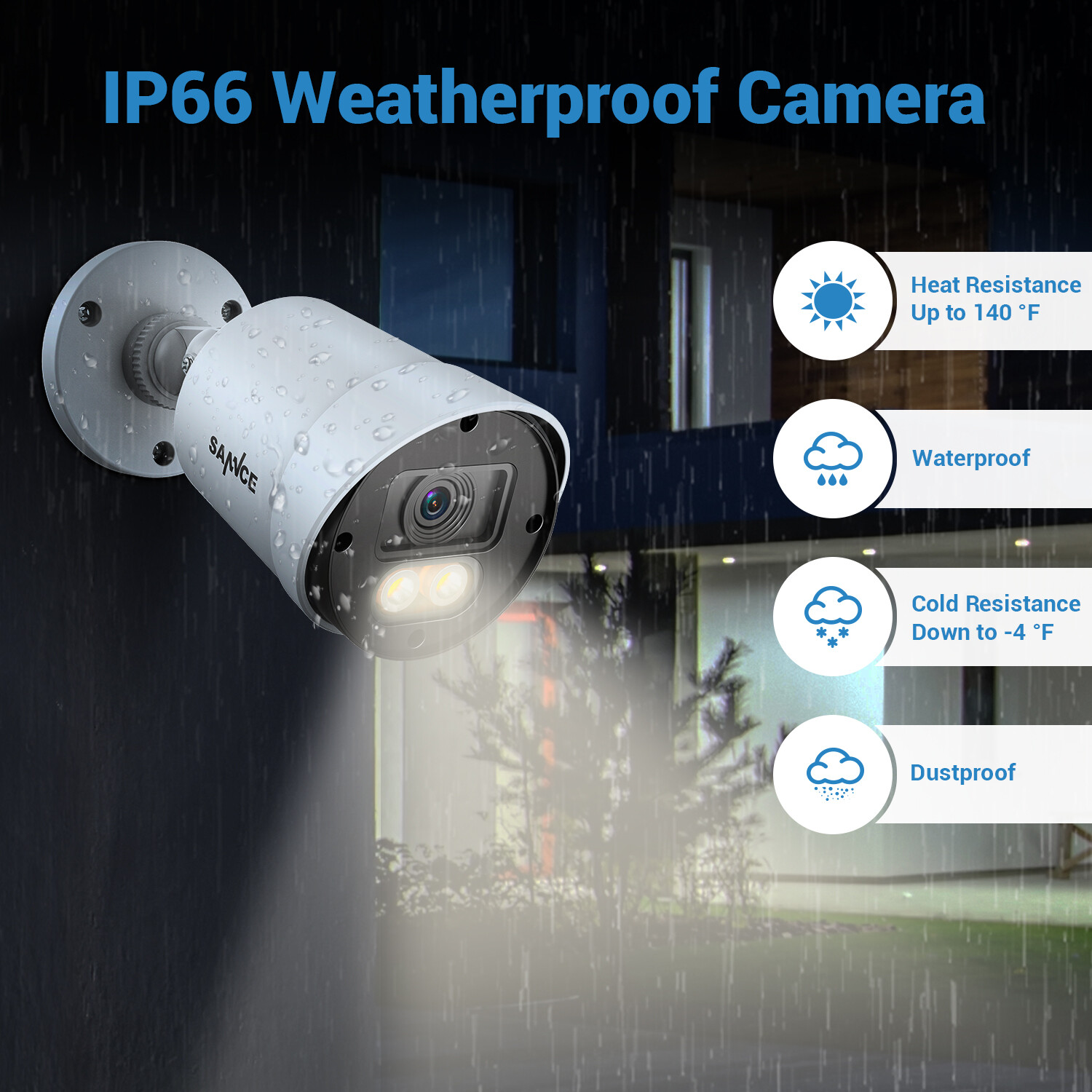 SANNCE HD 1080P Full Color Night Vision CCTV 2MP Security Camera System Outdoor
