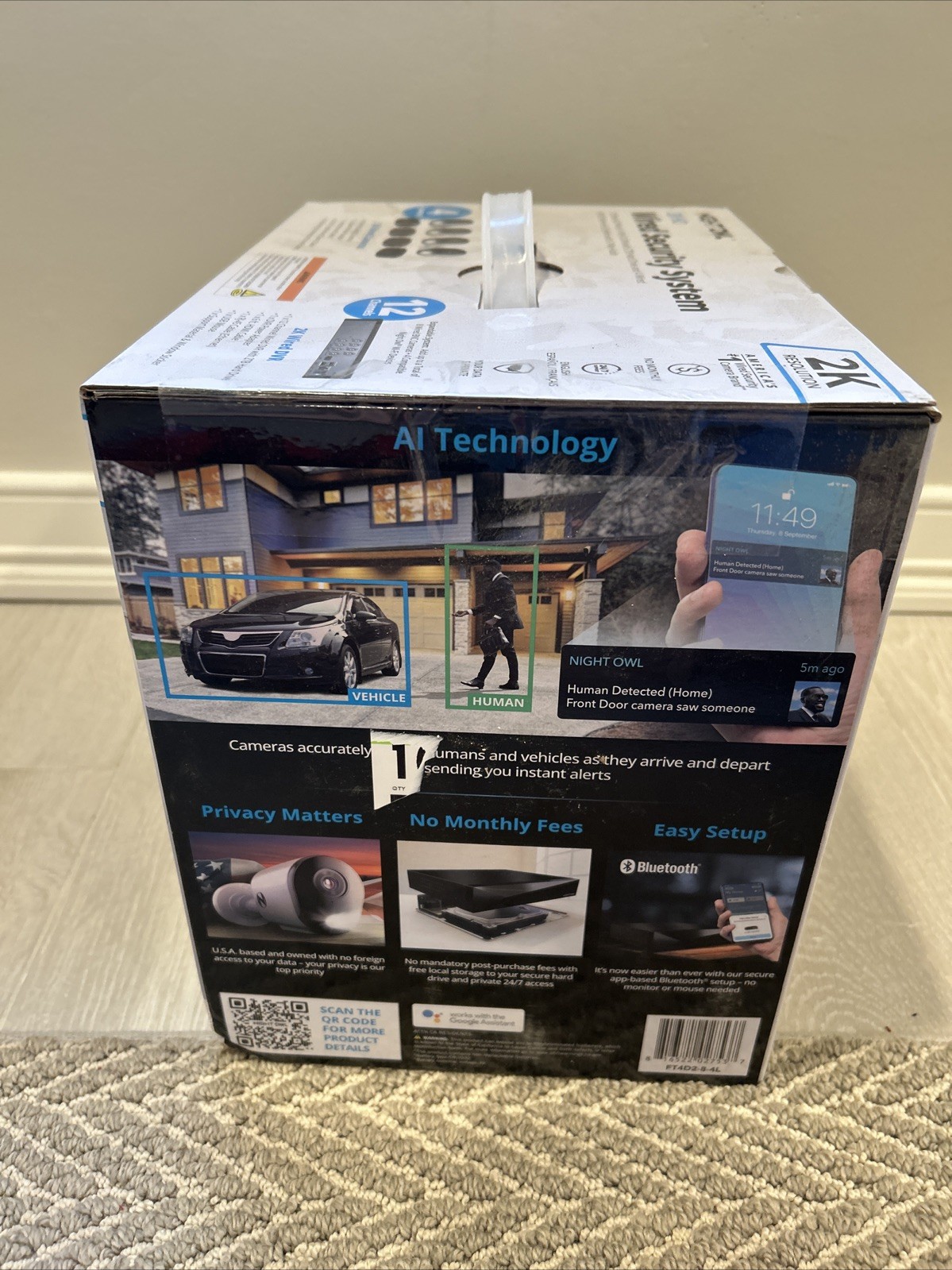 Night Owl 12-Channel 2K Wired DVR Security Camera System with 2 TB Hard Drive –