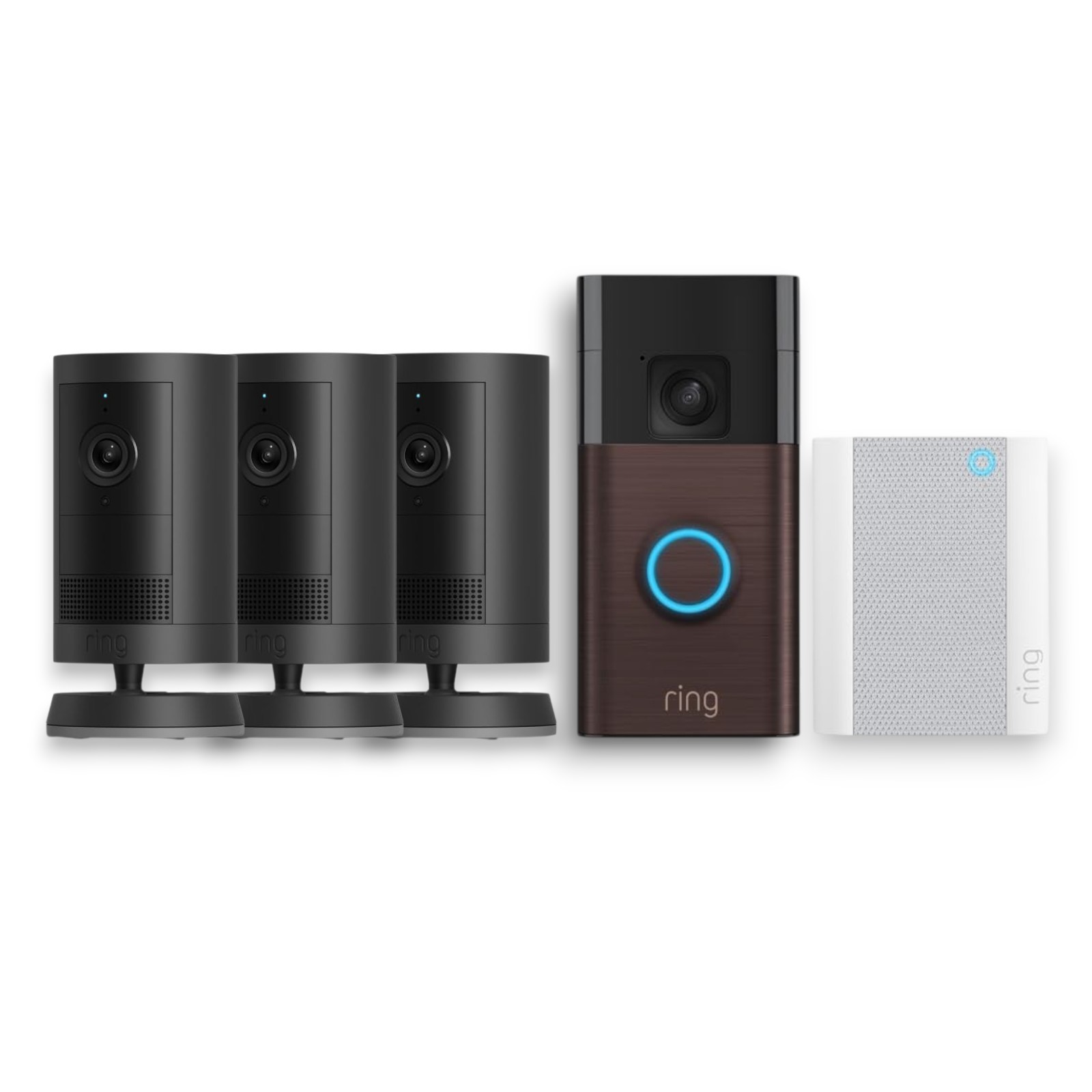Ring Battery Doorbell Venetian Bronze with Outdoor Cam Plus Color Night Vision