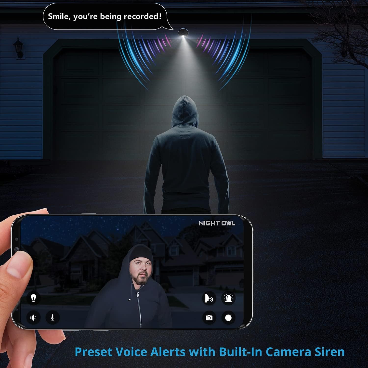 Night Owl 4K Wi-Fi NVR W/1TB Hard Drive & 3 Battery 1080P HD Spotlight Cameras™