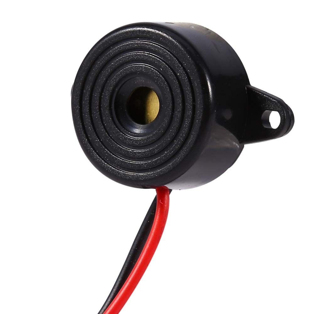 DC 3-24V Buzzer, 12V Piezo Electronic Alarm Buzzer Continuous Sound Beep, Cab…