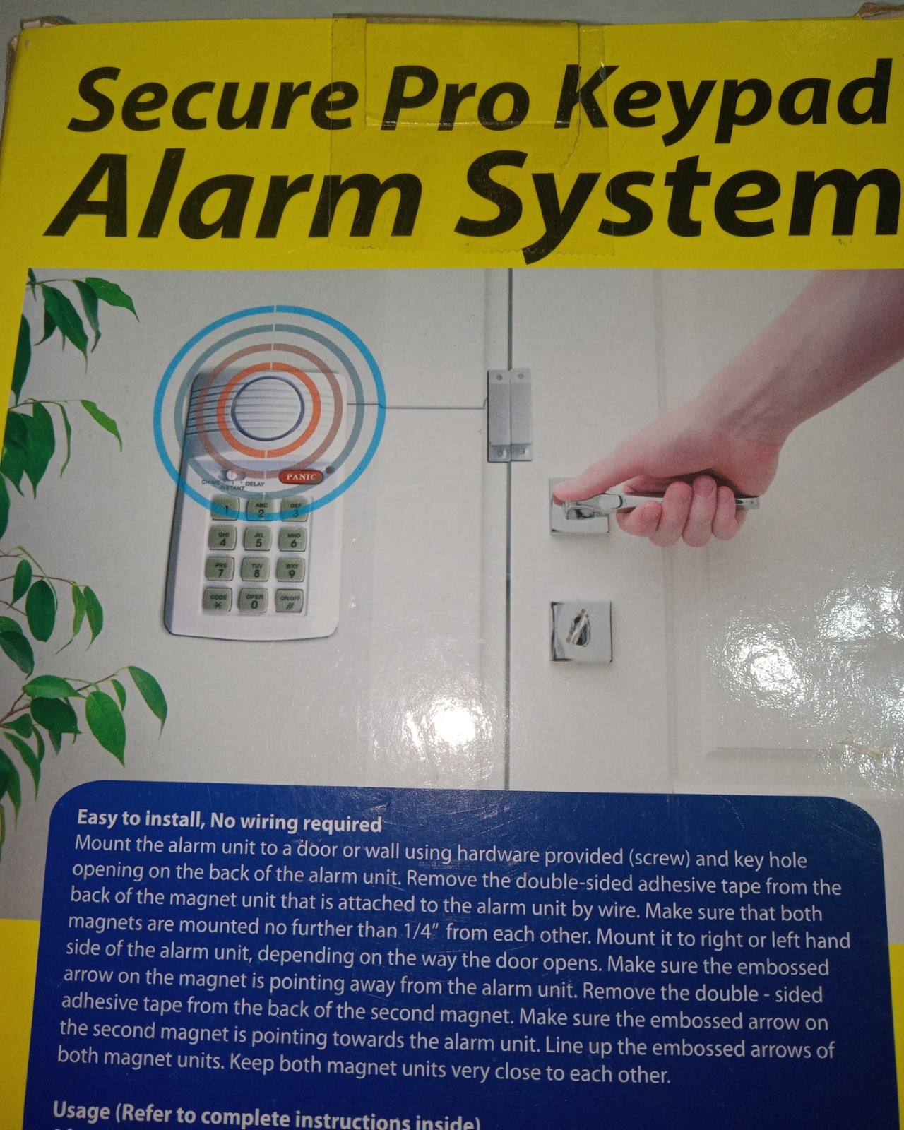 Secure Pro Keypad Alarm System Wireless 110db Alarm System With 3 Settings