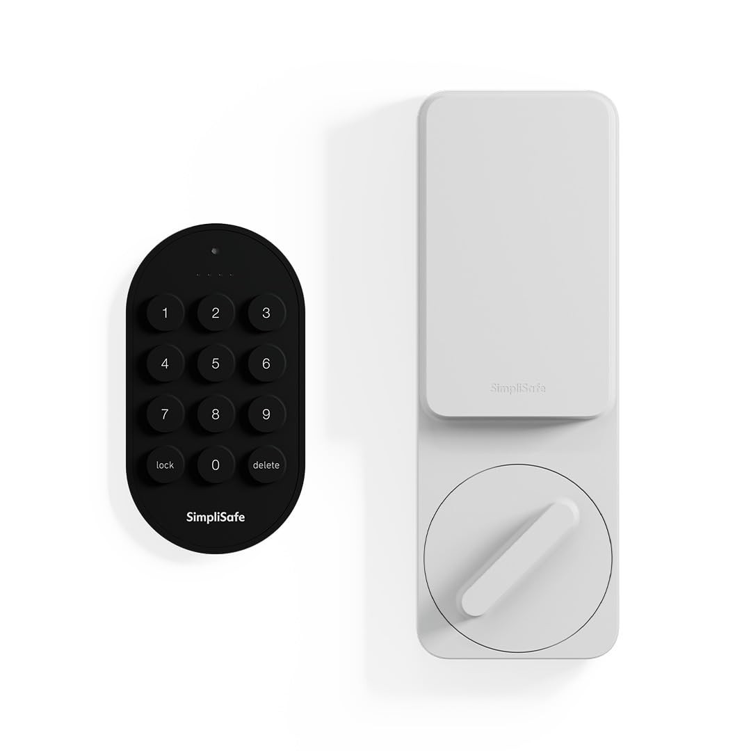 SimpliSafe Smart Lock Series 2 (White) for The Gen 3 Home Security System