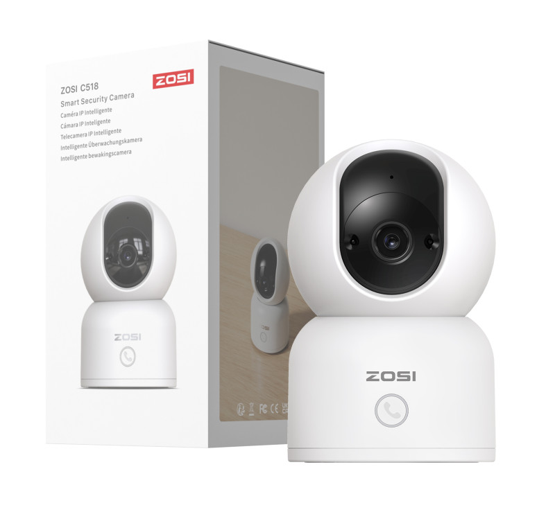 ZOSI 2K 3MP 360° Pan/Tilt Indoor WiFi Security Surveillance IP Camera 2.4/5GHz