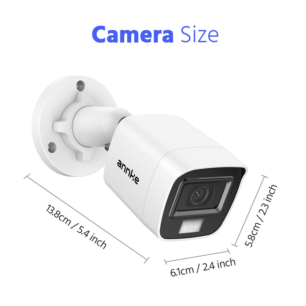 ANNKE 8CH NVR 5MP POE CCTV Security Camera System Audio Recording Outdoor H.265+