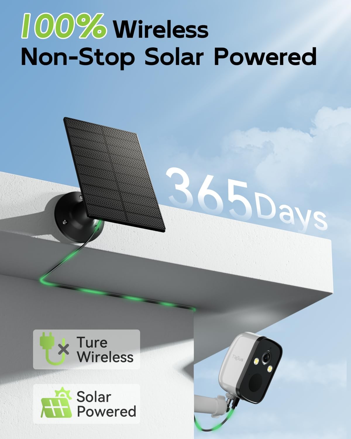 TIEJUS 4-Pack 2K 5G Solar Security Cameras Wireless Outdoor for Home 4 Pack-5G