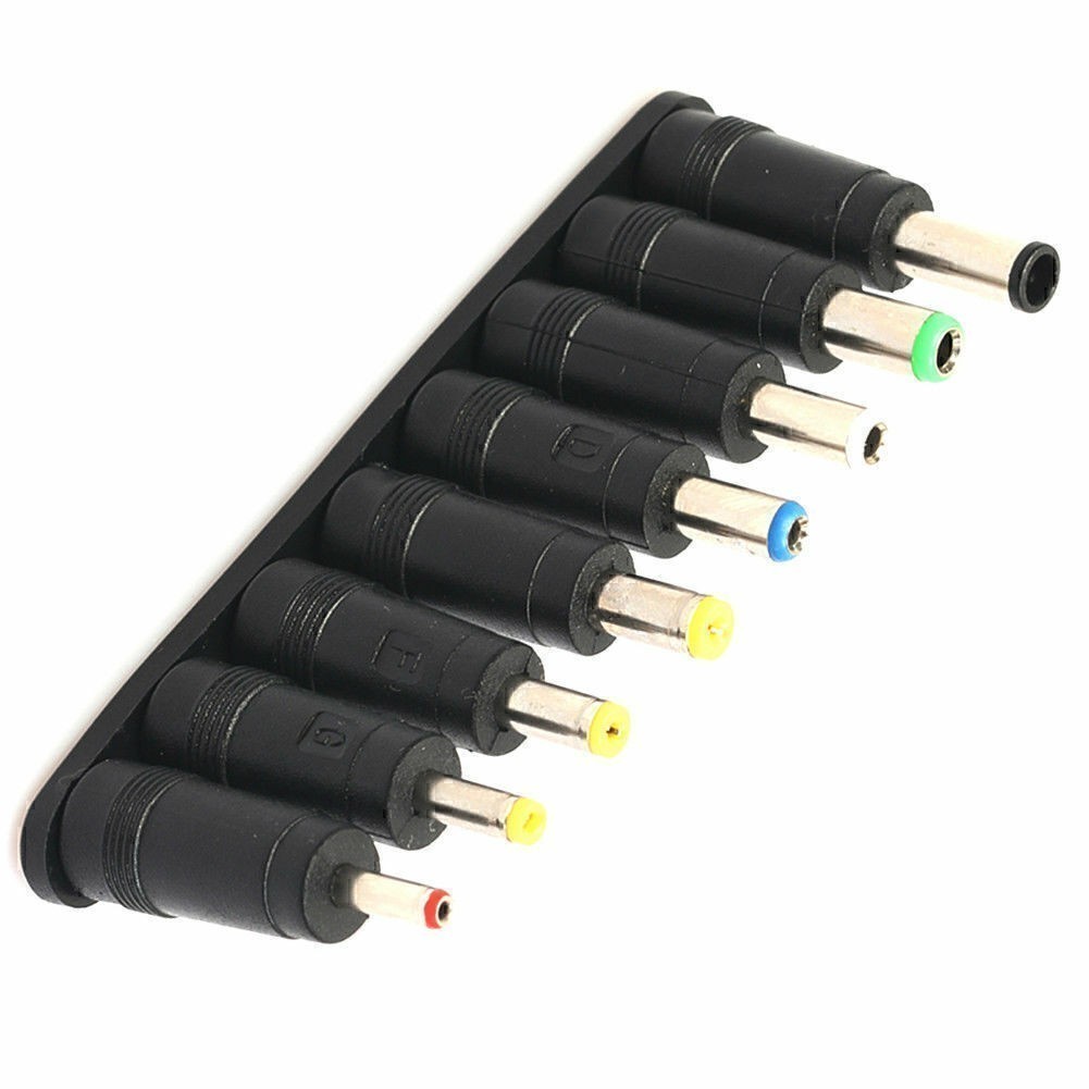 New 8 in 1 5.5*2.1mm to Multi-Types Power Plug DC Converter Adapter Laptop