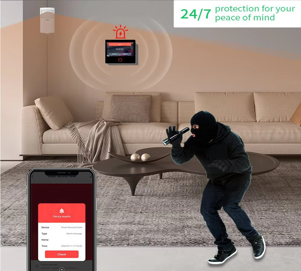 CPVAN Wireless Tuya Smart Home Security System 4G Home Burglar Security Protecti